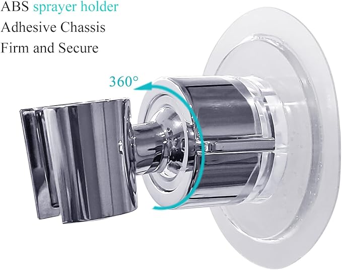 Pet Shower Set with 8.2ft Hose for Bathroom Shower Arm (Adhesive Holder)