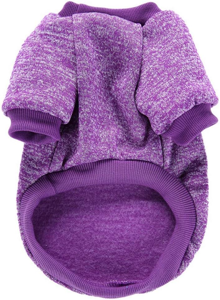 Jecikelon Dog Clothes Dogs Sweater Soft Puppies Clothing Winter Puppy Sweaters Warm Outfit for Dogs Small XXS XS Cat Apparel (Purple, XXS)