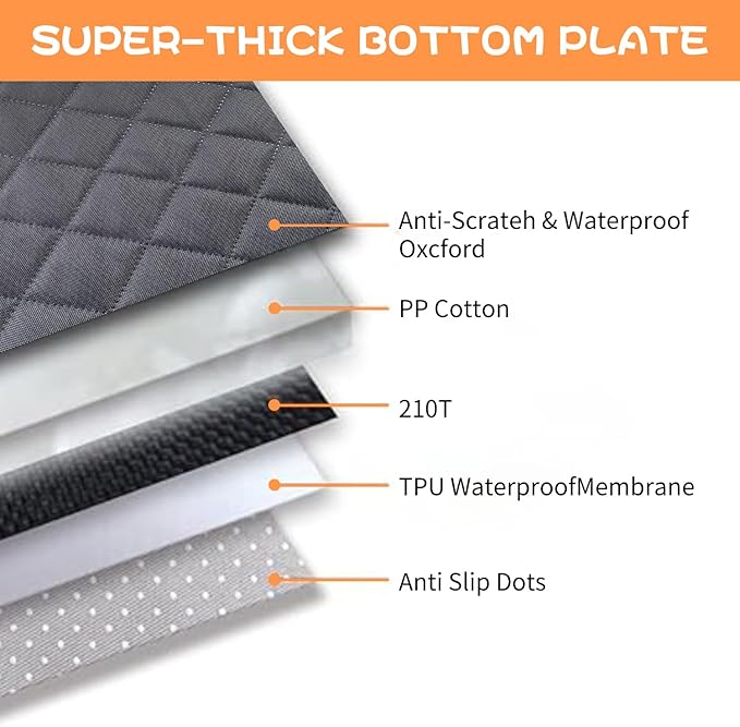 Paw Jamboree Car Front Seat Covers for Dogs Scratch-Proof Pet Car Seat Cover Non-Slip Large Car Seat Protector for Dogs Bucket Seat Cover