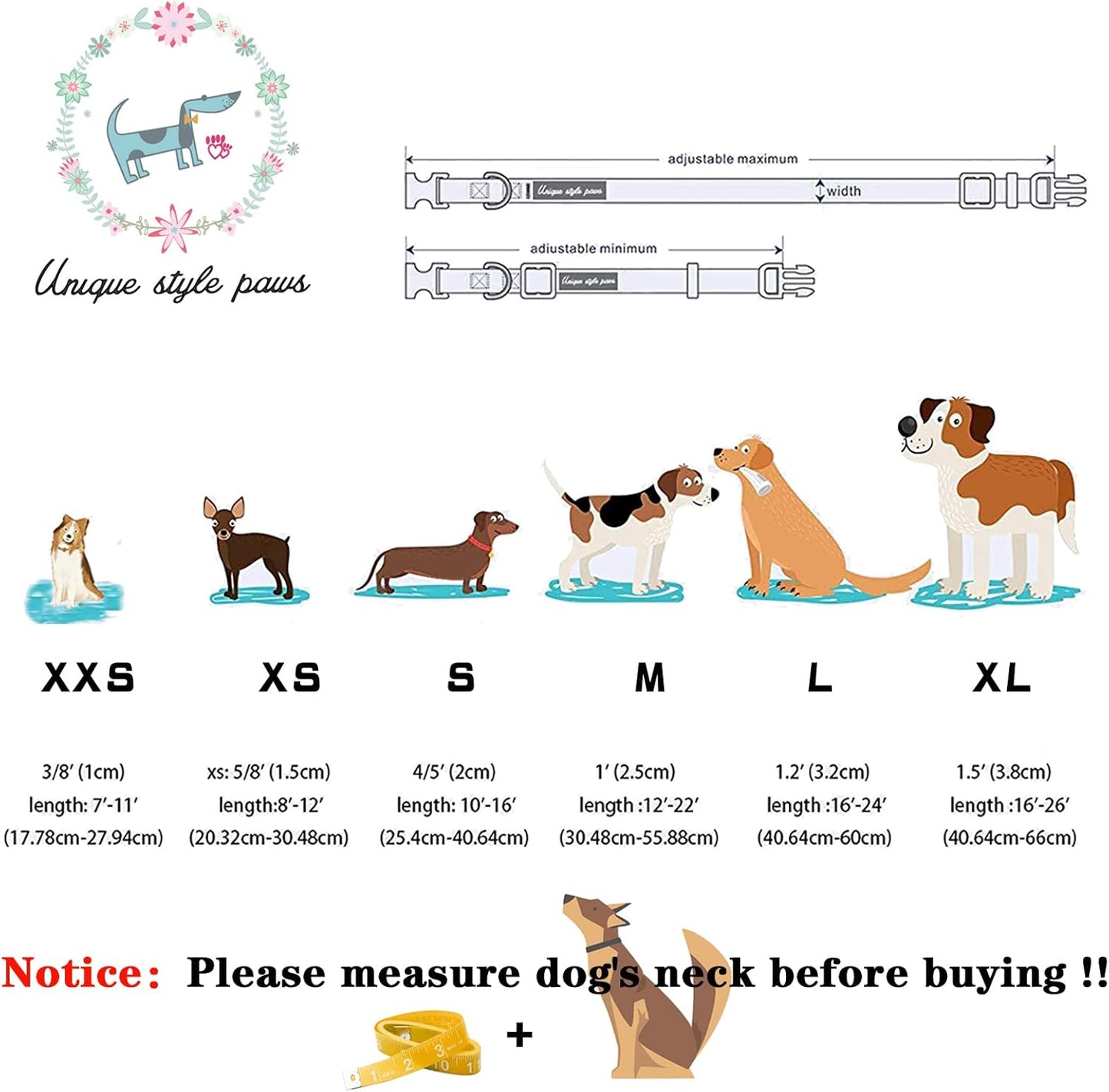 Unique style paws Thanksgiving Dog Collar with Flower Tie Autumn Turkey Theme Puppy Collar for Small Medium Large Dogs-M