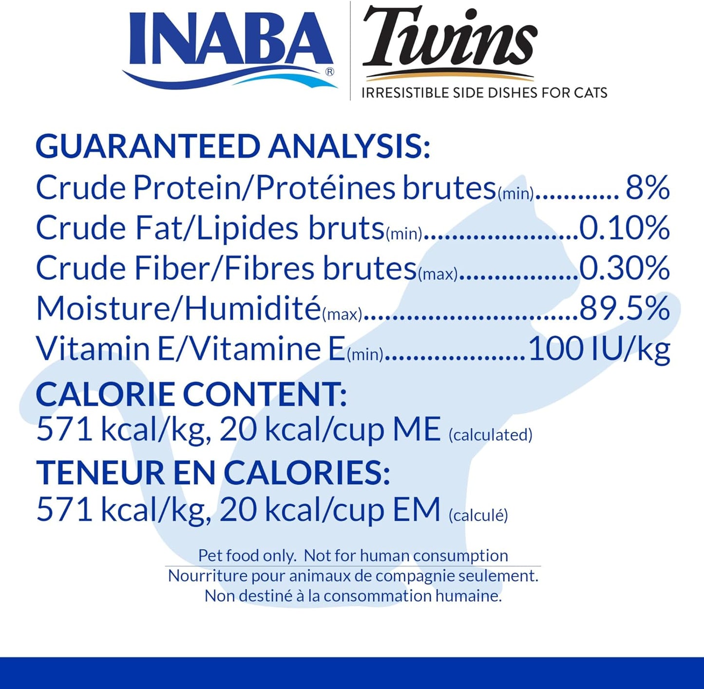 INABA Twins for Cats, Side Dish/Topper Cups, 1.23 Ounces per Serving, 16 Servings, Tuna & Chicken with Scallop Recipe