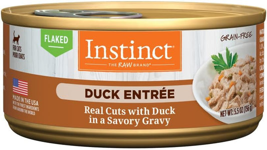 Instinct Flaked Entrée Wet Canned Cat Food - Duck, 5.5 oz. Cans (Pack of 12)