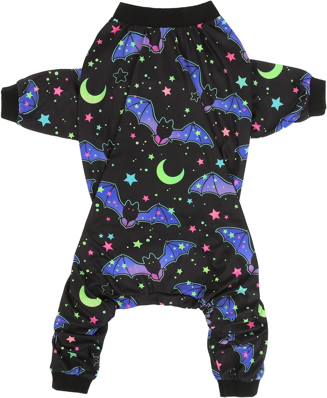 HDE Dog Pajamas One Piece Jumpsuit Lightweight Dog PJs Shirt for M-3XL Dogs Starry Bats - L