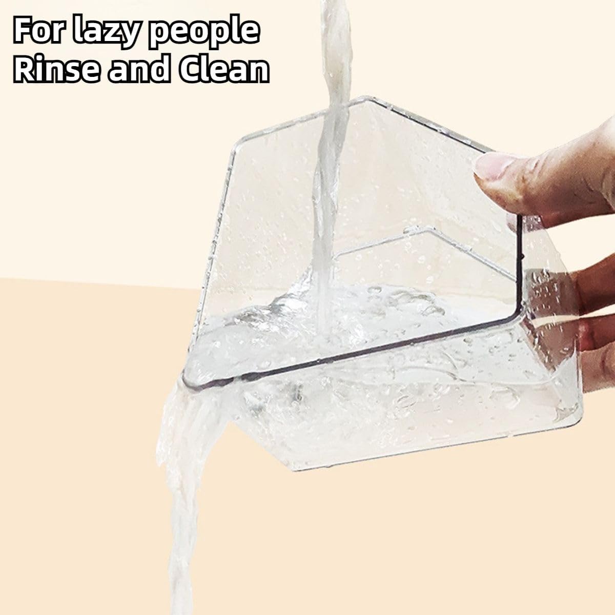 Hamster Sand Bath Box Container, Small Pet Sandbox Lid Design Wooden Sandbox Dust Bath, Transparent Bathroom & Digging Box Acrylic Syrian Hamster Litter Box Small Animal Accessories (D Large)