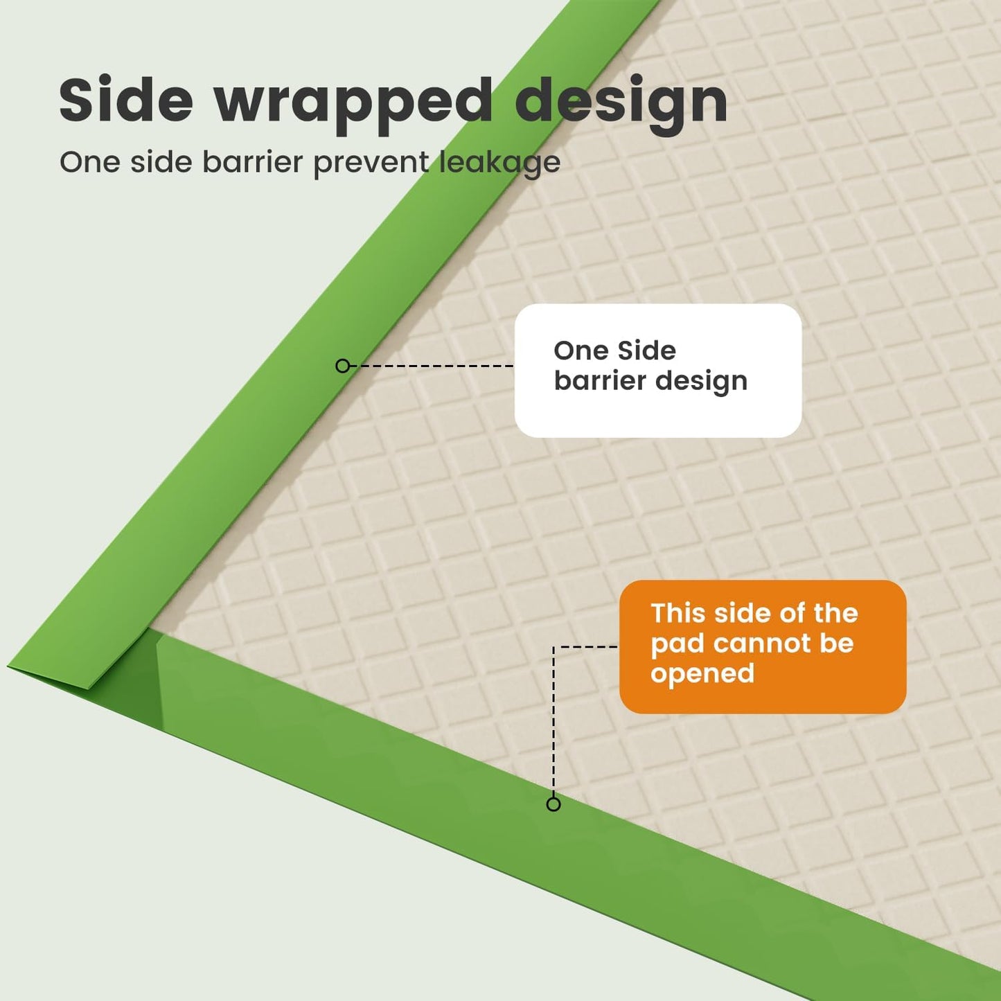 Gardner Pet Dog Pee Pads Extra Large 29"x47", XL Thicker ECO Green Disposable Puppy Training Pads Super Absorbent Full Edge-Wrapping Pad for Dogs, Puppies, Cats, Rabbits (50 Count)