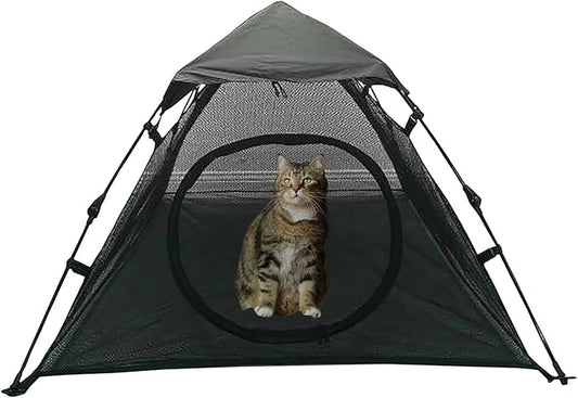 Portable Large Pop Up Pet Cat Tents Enclosures House for Outside Patio Indoor for Cat Puppy Rabbit Small Animals,Quick Opened,Independent or can be Connected to Tunnels