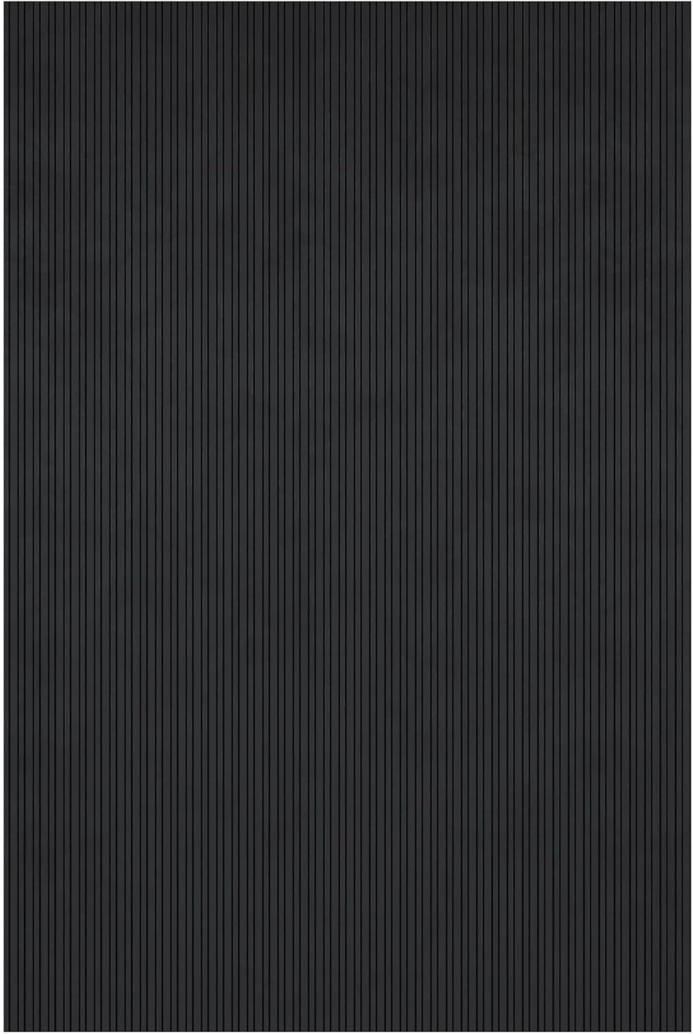 Indoor/Outdoor Hose-Wash Lines Design Non-Slip Rubber 2x3 Modern Entryway Mat for Entryway, Patio, Backyard, Garage, 20" x 39", Black