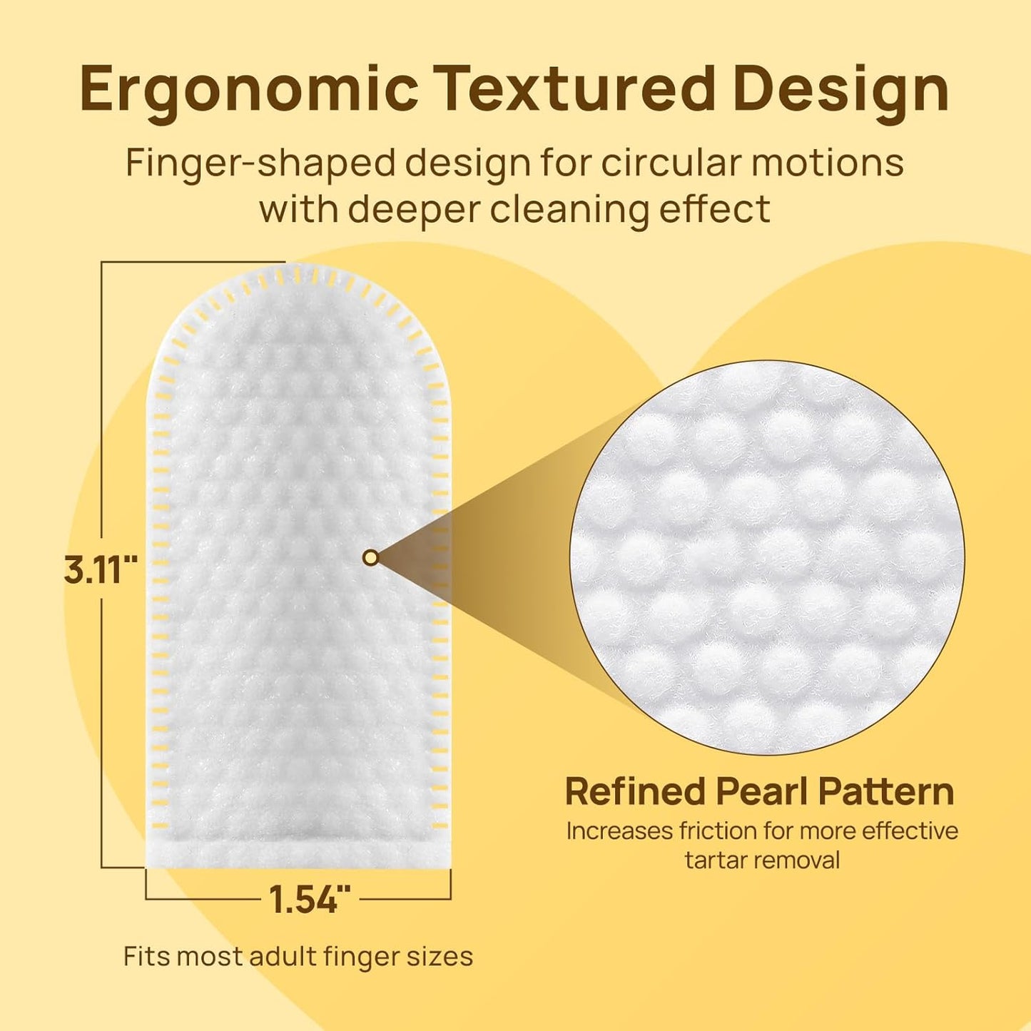 HICC Pet Teeth Cleaning Wipes for Dogs & Cats, Remove Bad Breath by Removing Plaque and Tartar Buildup, Disposable Dog Finger Toothbrush Gentle Pet Dental Care Wipes, 50 Counts, (Mentha Spicata Scent)