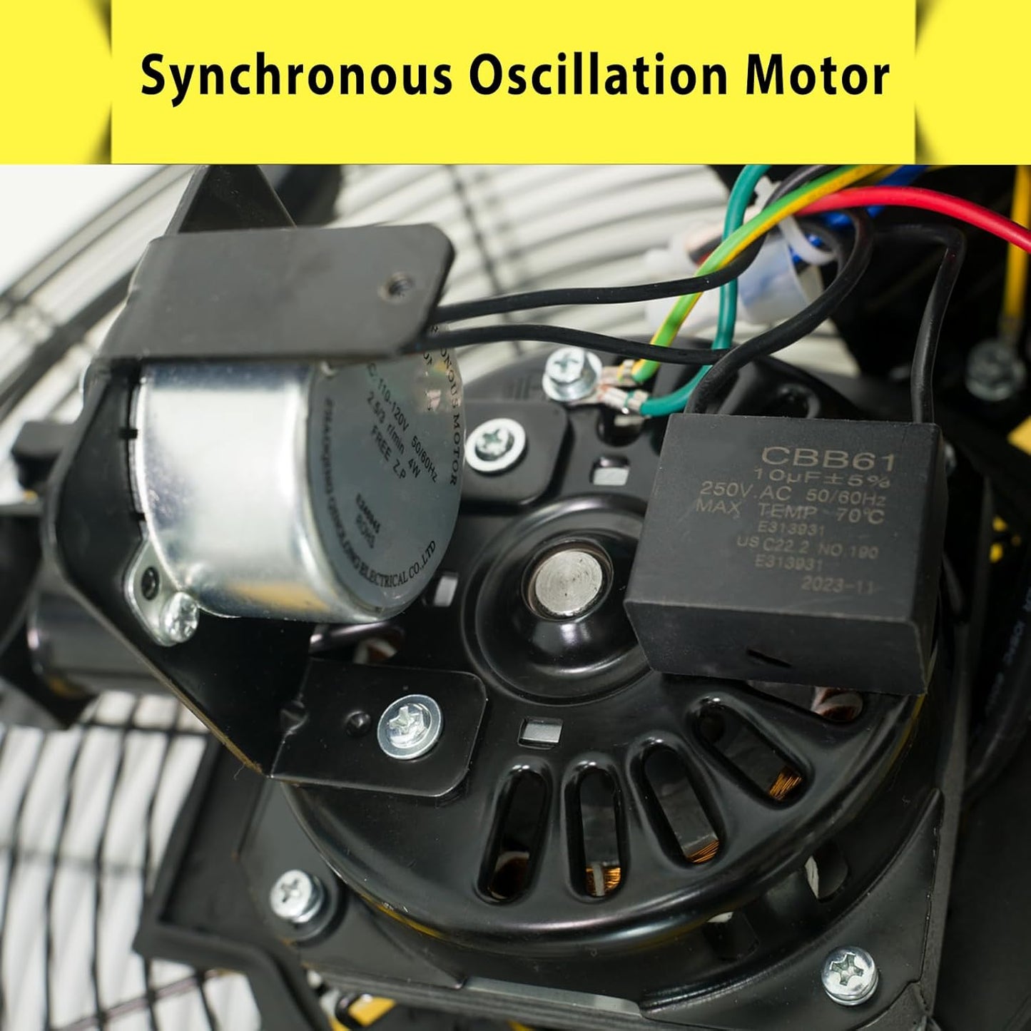 HiCFM 2 Pack 20" Oscillating Wall Mount Fan, 5000 CFM High Velocity Industrial Wall Mounted Shop Fans with 3-Speed Setting for Commercial, Garage, Warehouse, workshops, Factory - UL Listed