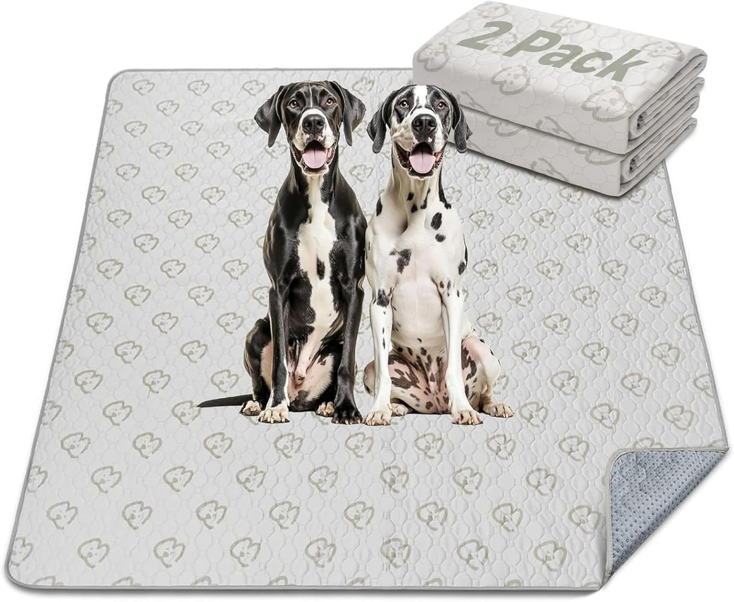 FXW Washable Pee Pads for Dogs, Puppy Pads with Super Absorbent, Specifically Designed for FXW Rollick/Homeplus 32/40/45inch 8 Panels Dog Playpen, 71" Square, Khaki, 2 Packs