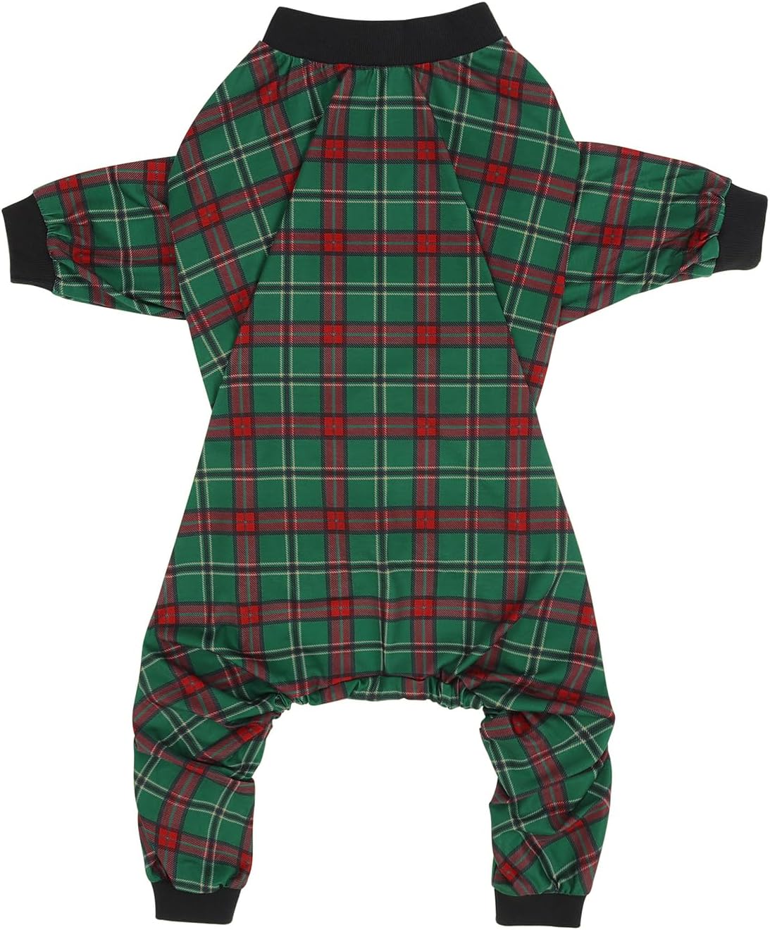 HDE Dog Pajamas One Piece Jammies Jumpsuit Pet Clothes Outfit Stretchy Lightweight Comfy Shirt Pjs for M-3XL Dogs Holiday Plaid - M