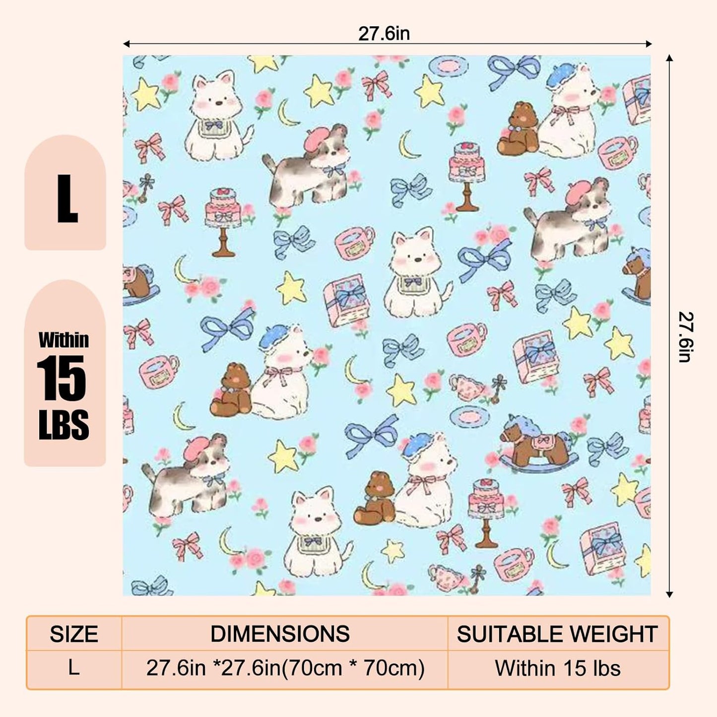 27.6" Cat Grooming Wrap Cat Wrap for Cutting Nails Cat Restraint for Nail Clipping Cat Swaddle Wrap Cat Burrito Wrap L(Within 15lbs) Anti-Scratch Anti-Escape Multifunctional Pet Tool