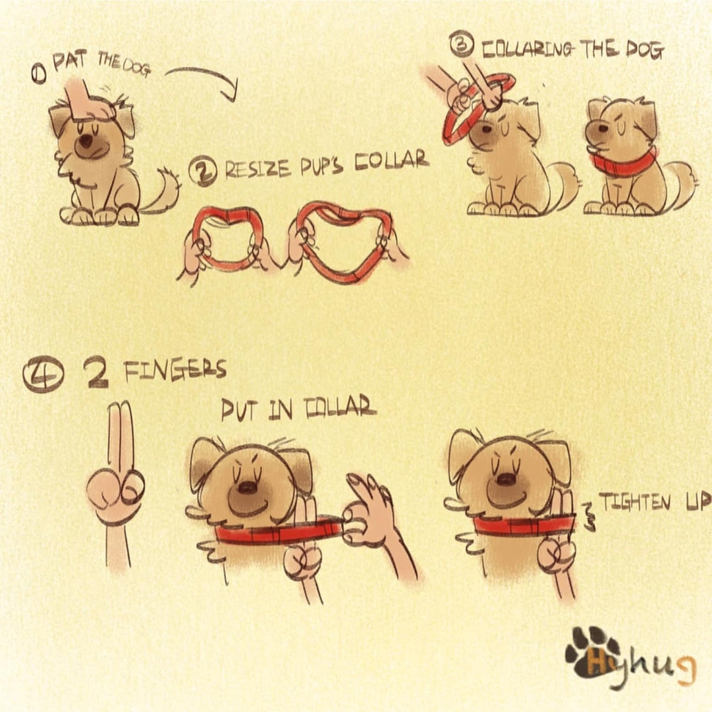 Hyhug Pets Solid Color Classic Regular Heavy Duty Basic Collar for Medium Dogs Daily Use, Unique Design Adjustment Triglide Slide (Buckle) Can Attached Name Tag Accessories. (Medium, Dark Green)