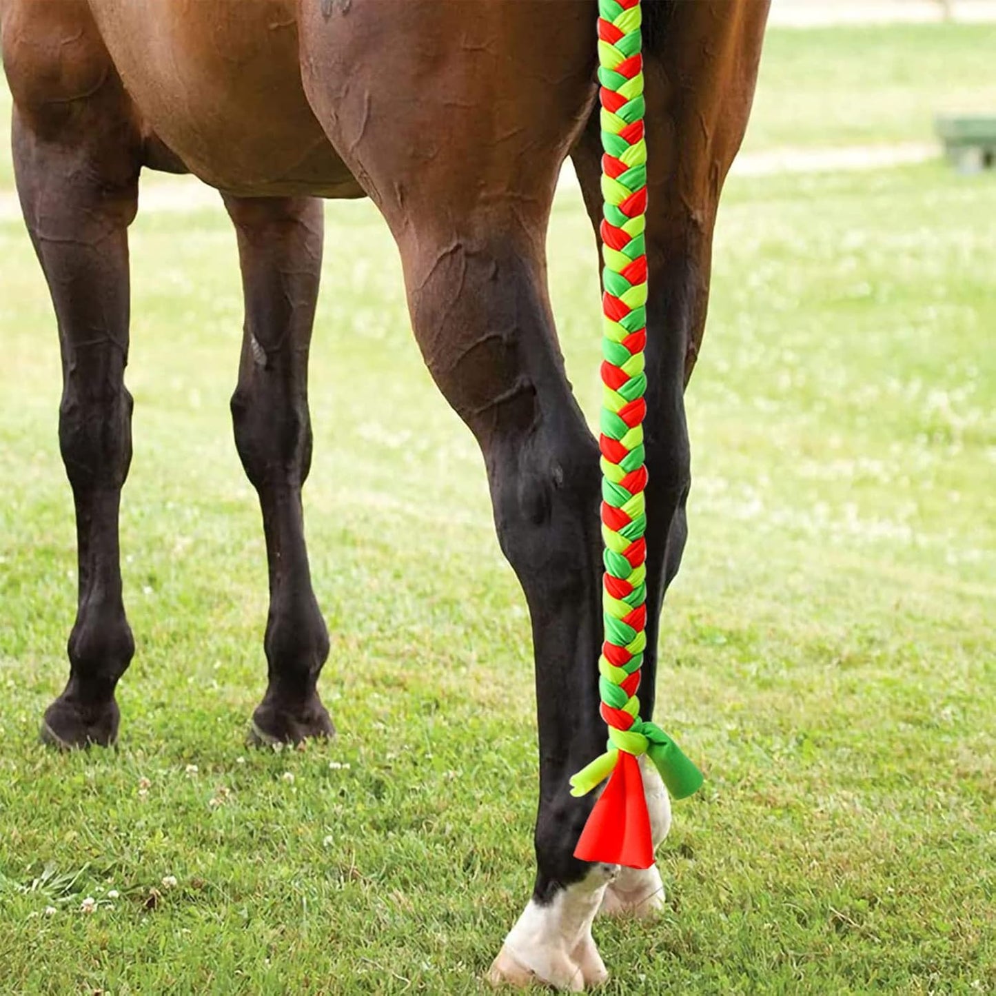 Horse Ponytail, 3 Tube Horse Tail Bag Solids for Horses (Colorful)