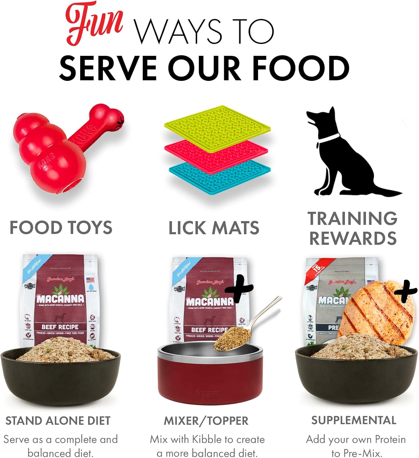 Grandma Lucy's Macanna Beef Dog Food - 8lb