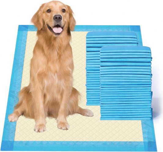 Gardner Pet Ultra Absorbent Thicker Dog Pee Pads Extra Large XL 28"x34" Leak-Proof Odor-Control Blue Puppy Training Pads Full Edge-Wrapping Pad for Dogs Dogs, Puppies, Doggie, Cats, Rabbits - 18 Ct