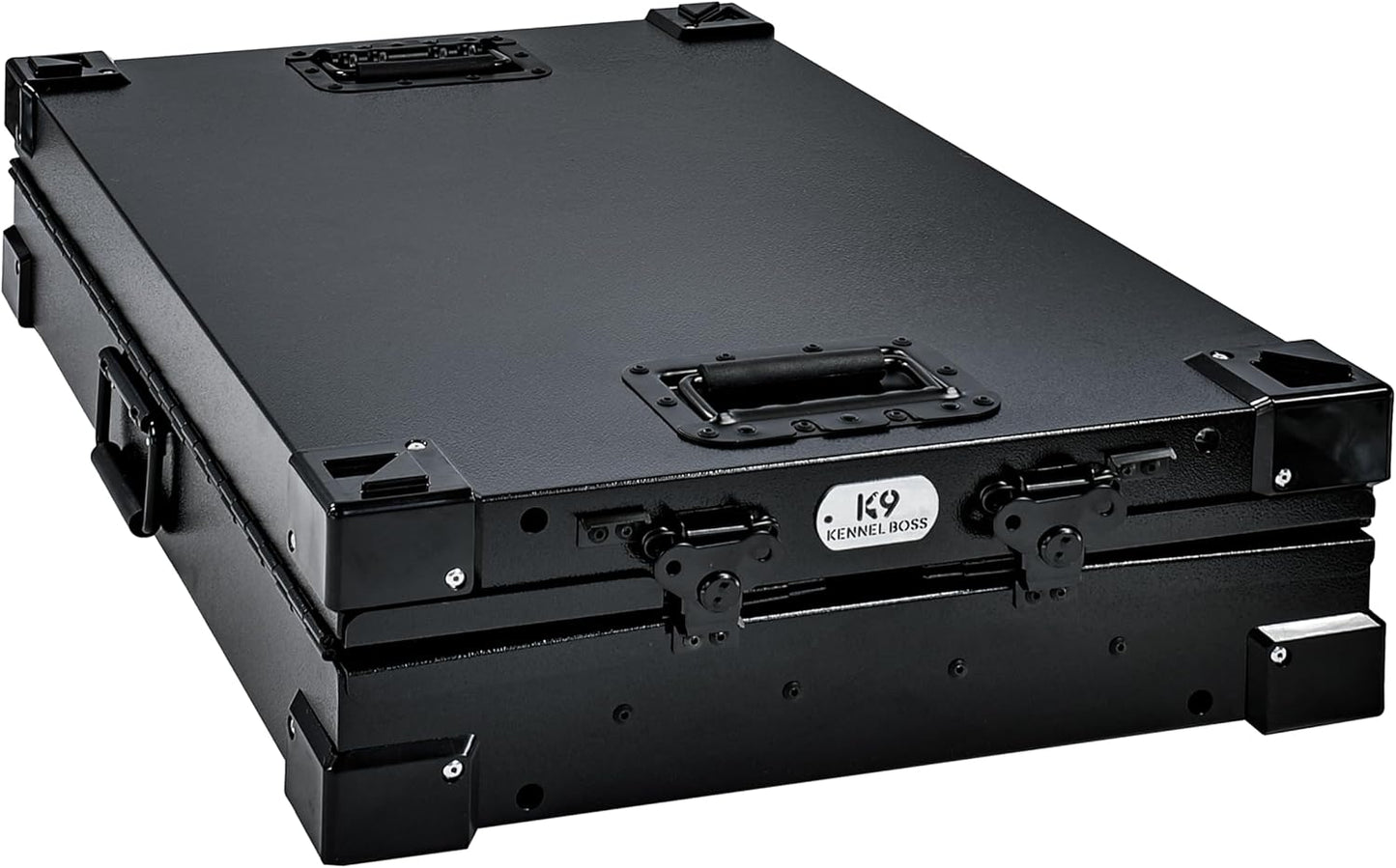 Heavy Duty Fully Collapsible Powder-Coated Aluminum Dog Crate - Small (Black)