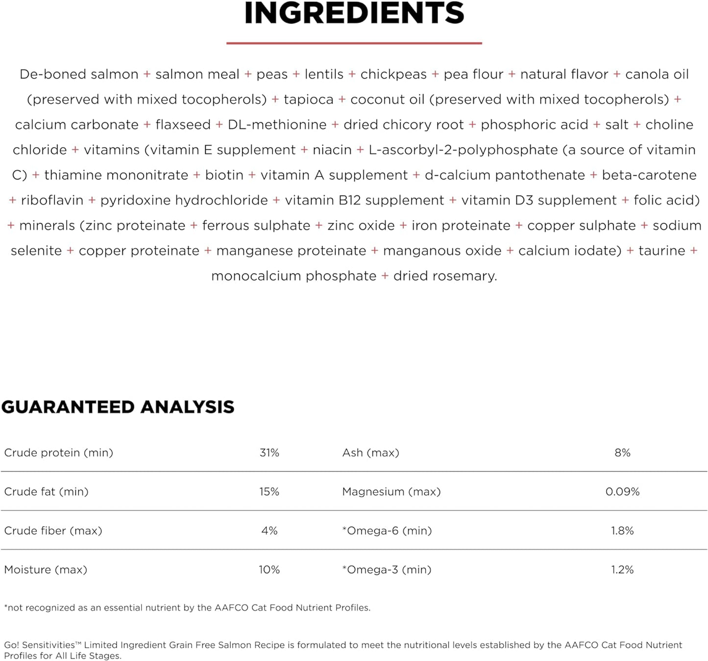 Go! Solutions Sensitivities Limited Ingredient, Grain-Free Dry Cat Food, Salmon Recipe for Sensitive Stomach, 12 lb Bag