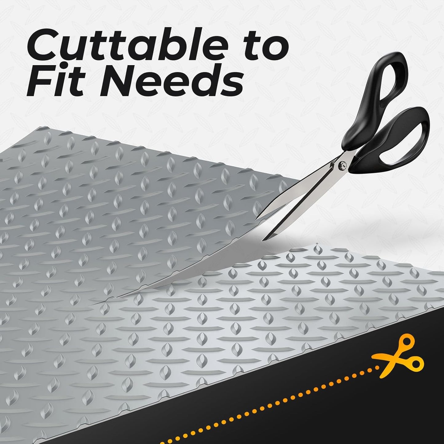 Geemax 7.8 x 18 FT Garage Floor Mats for Under Car, 2.8mm Thickened Rubber Garage Flooring Roll, M Size 140.4 SQFT Garage Car Mat for Mid-Size SUVs, Sports Car