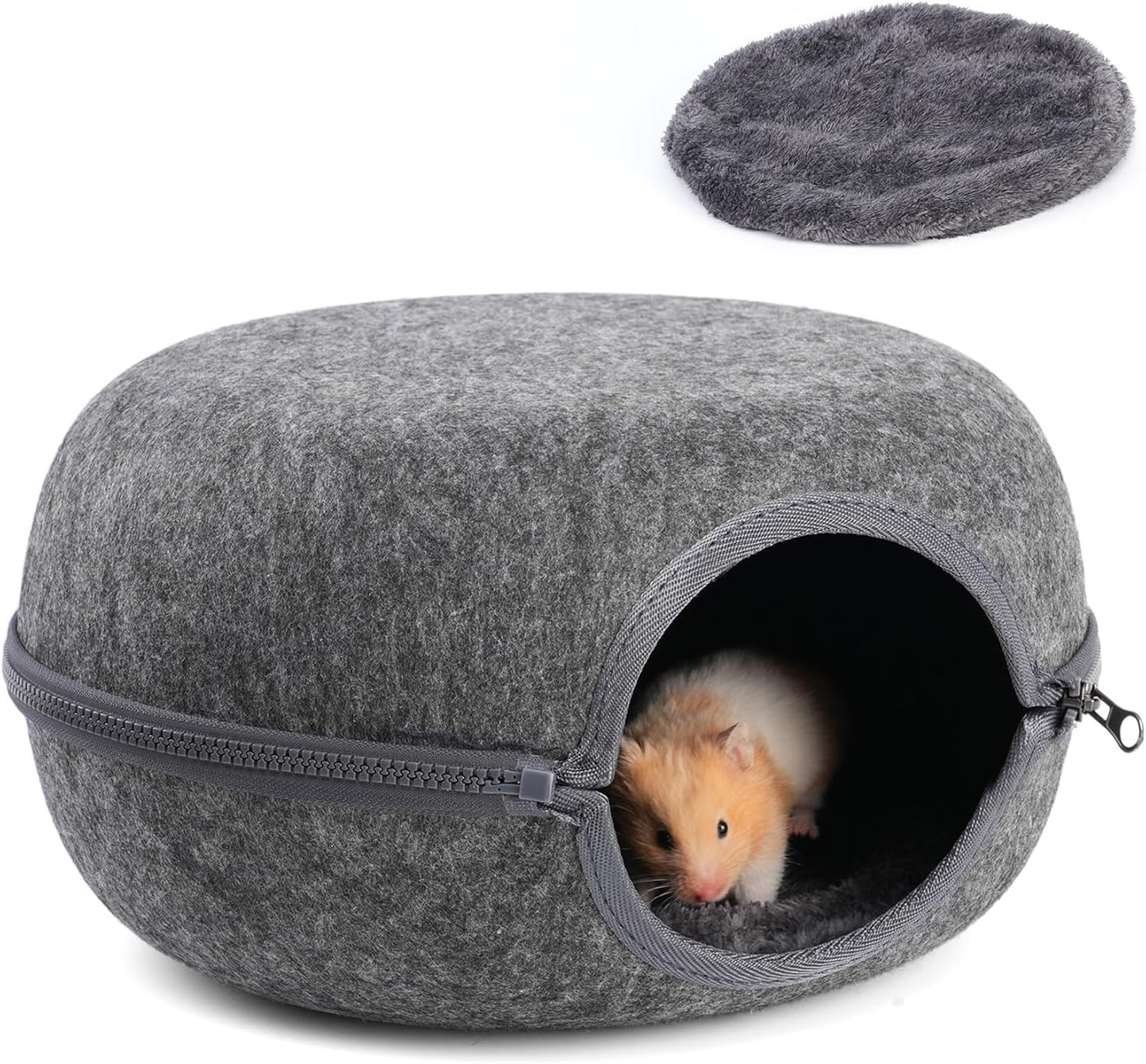 Guinea Pig Hideout, Double Function Guinea Pig Bed with 2 Soft Cushions, Small Animal Cage Accessories for Guinea Pigs, Hamsters, Hedgehogs, and Ferrets