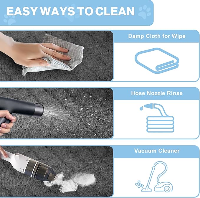 Dog Car Seat Cover for Back Seat, Waterproof Protector with Side Flaps, Scratchproof Hammock, Non-Slip Bottom for Cars/Trucks/SUVs (Black02)