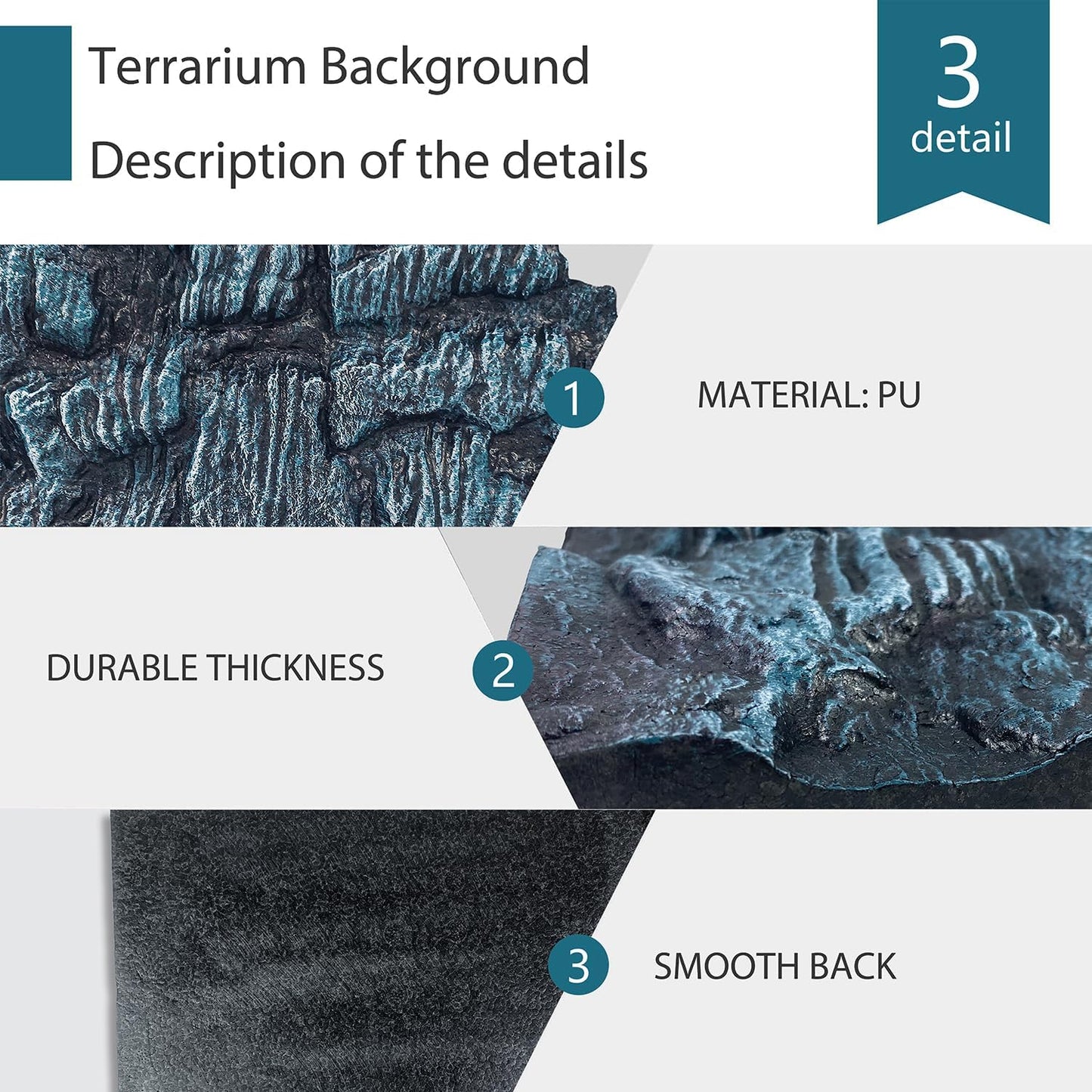 4pcs Rock Terrarium Background,3D Reptile Tank Background Board,Amphibian Stereo Backdrop Wall,Lizard Snake Gecko Spider Chameleon Turtle Fish pet silo Background Decorative Panel