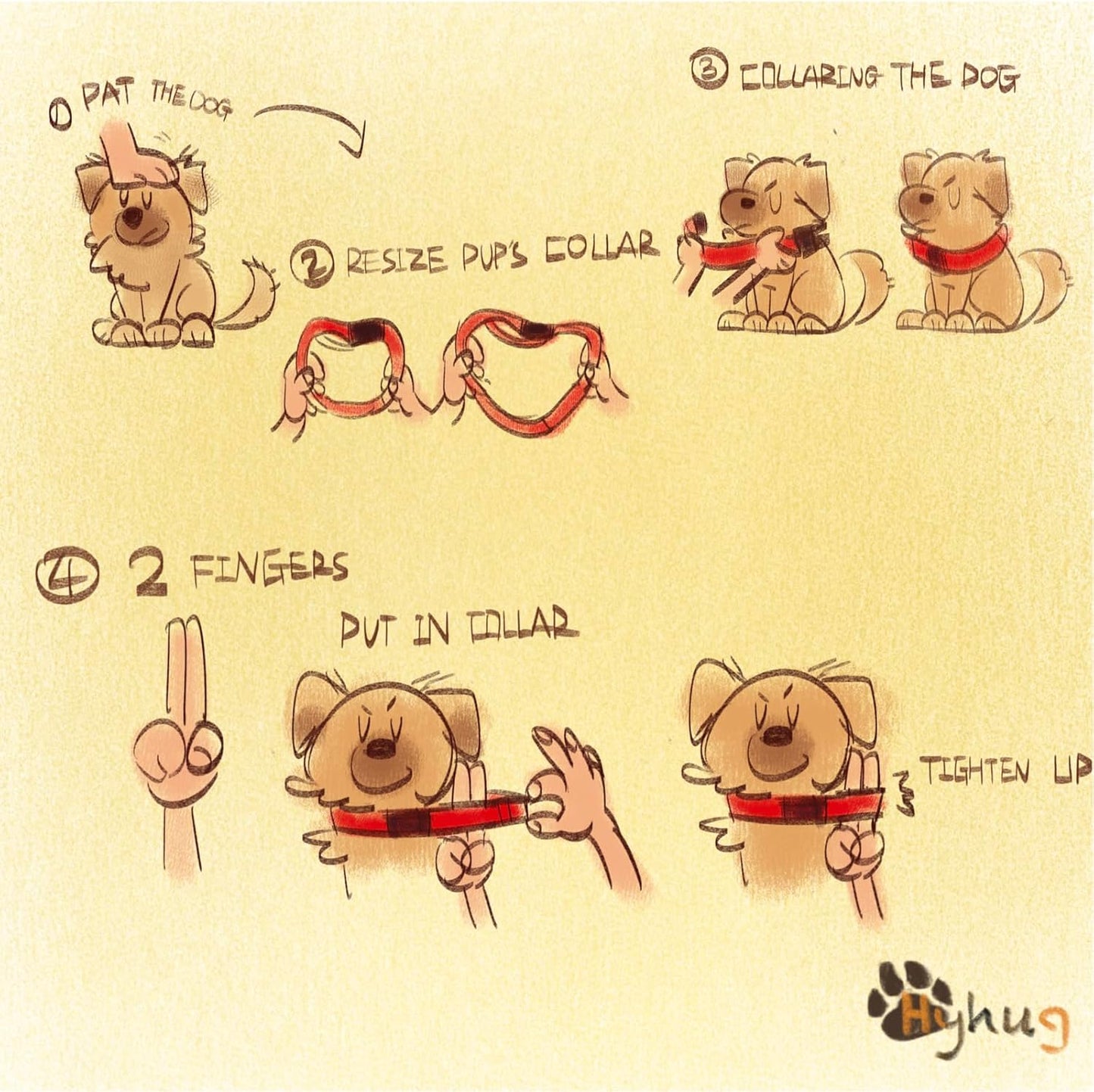 Hyhug Pets Solid Color Classic Regular Soft Nylon Basic Collar for Medium Breeds Dogs, Unique Design Adjustment Triglide Slide (Buckle) Can Attached Name Tag Accessories. (Medium, Ultra Violet)