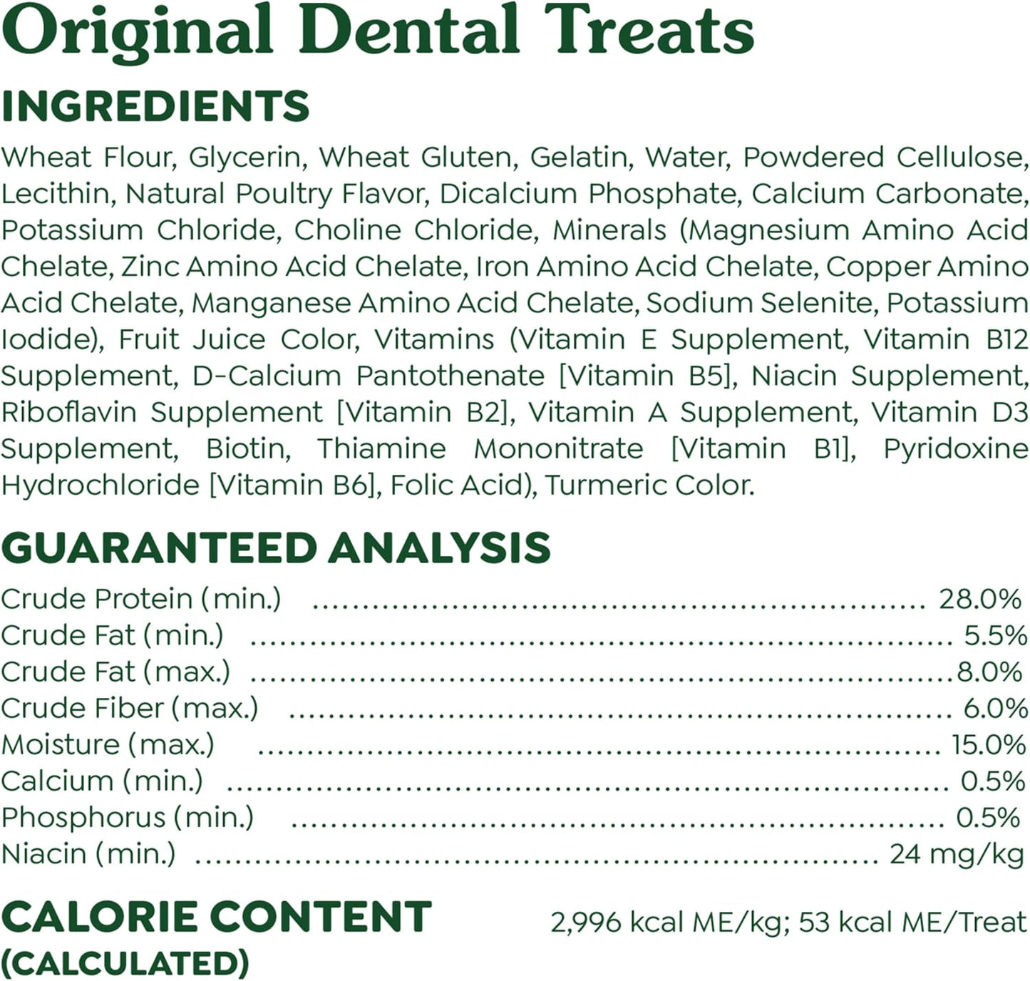 Greenies Original Teenie Dental Dog Treats, 36 oz. Pack (130 Treats)