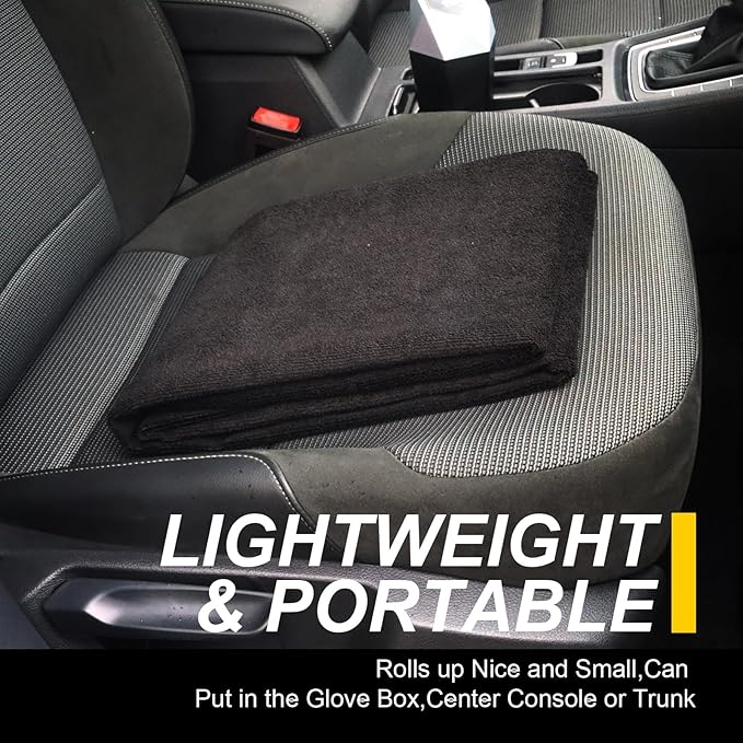 Back Seat Cover for Car Trucks Van SUV,Waterproof Rear Bench Towel Seat Covers for Dogs and Kids,Automotive Backseat Protector (Black)