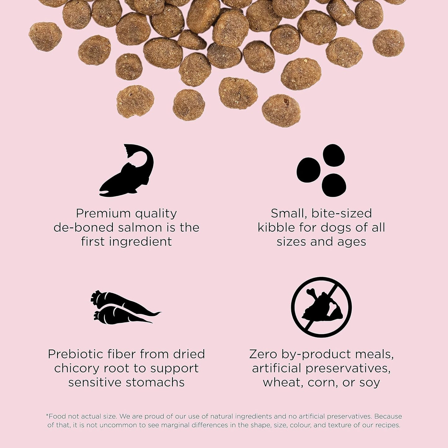 Go! Solutions Sensitivities Limited Ingredients, Grain-Free Dry Dog Food, Small Bites Salmon Recipe for Sensitive Stomach, 6 lb Bag