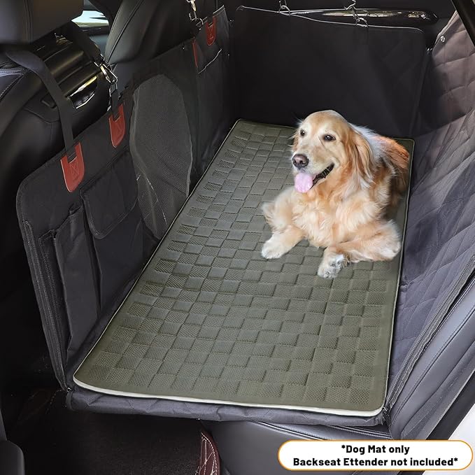 Non-Slip Pet Bed Mat for Back Seat Extender, Hair Resistant Dog Blanket for Hard Bottom Dog Car Seat Cover, Anti Slip Pet Linner Backseat Cover Graphite/M