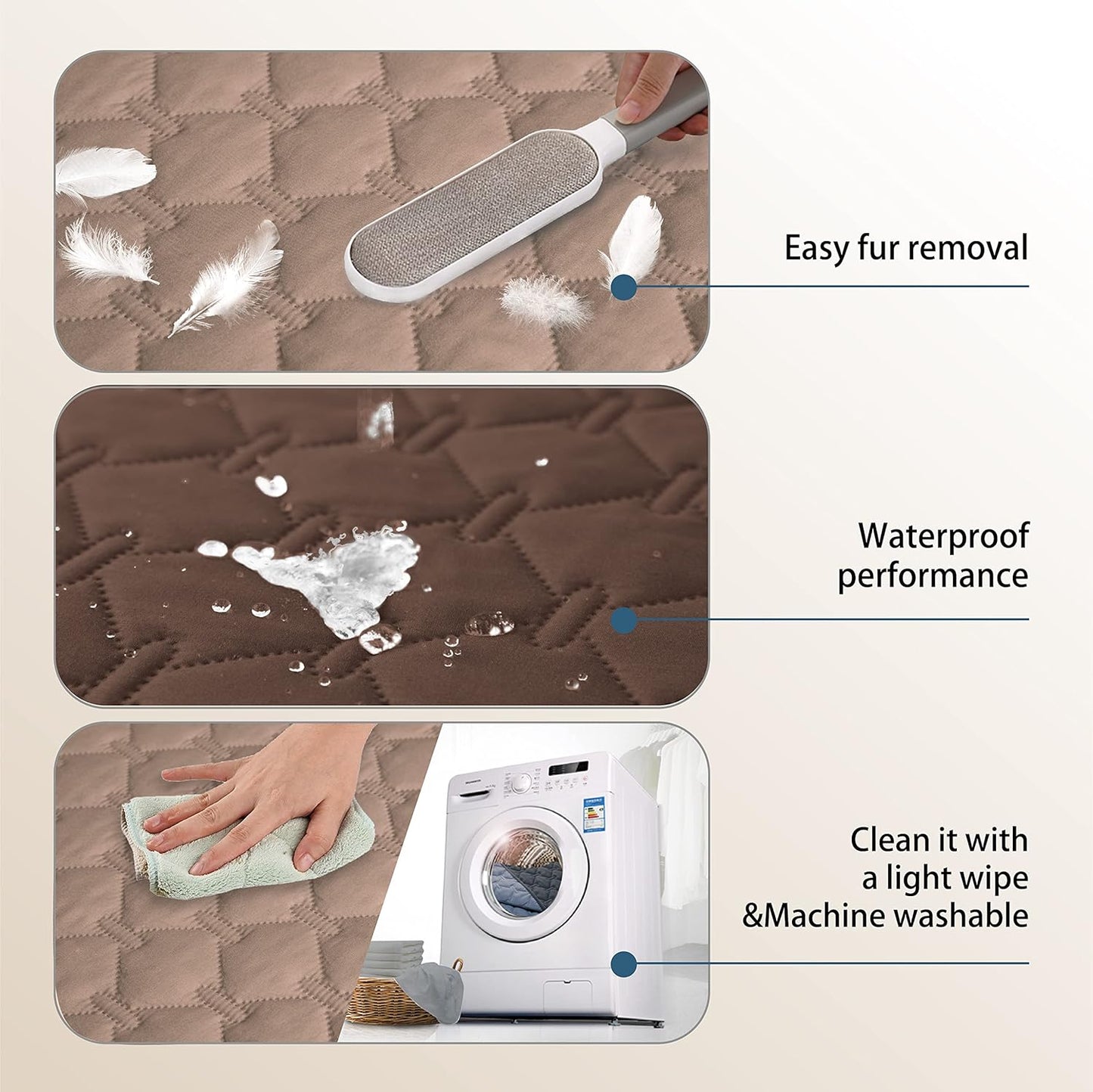 gogobunny 100% Double Sided Waterproof Dog Blanket Soft Pet Bed Cover Reversible Protect Furniture Couch Sofa Car for Puppy Cat Kids (Dark Chocolate/Light Chocolate, 30x80 Inch (Pack of 1))