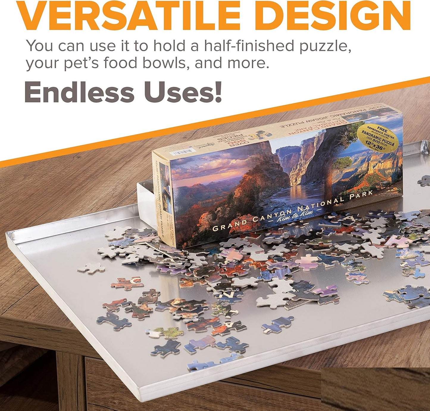 47" x 27" Metal Replacement Dog Crate Pan Chew Proof Crack Proof Pet Kennel Tray Central Dog Training Crate Pan Pet Supplies, Stainless Steel, 1" H