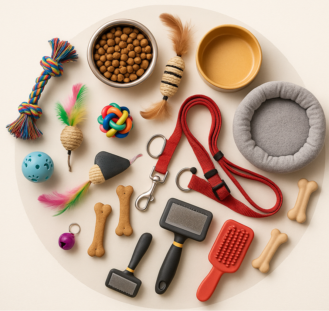 circle picture of pet supplies